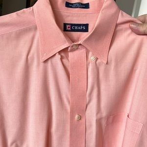 Men’s Chaps Shirt. 17 32/33. Just dry cleaned!  55/45 cotton/ polyester.